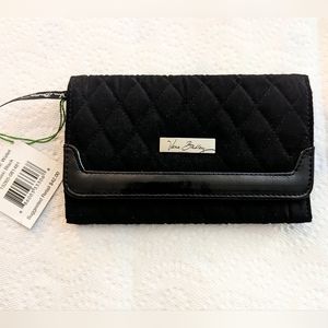 Vera Bradley Sleek and Chic Wallet in Classic Black NWT
